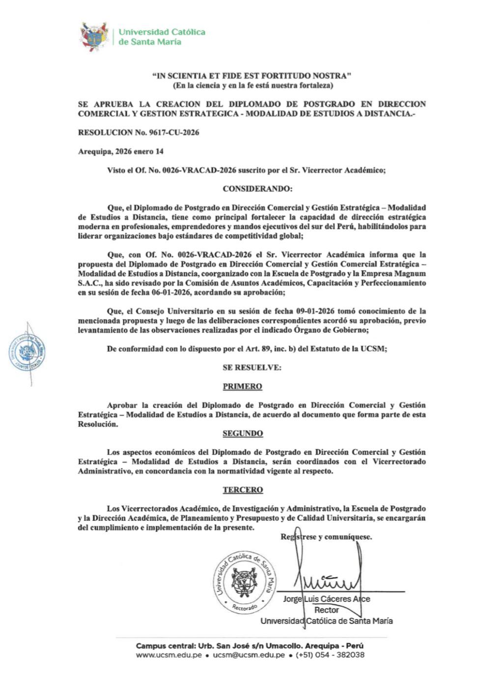 Resolución Universitaria